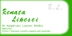renata lipcsei business card